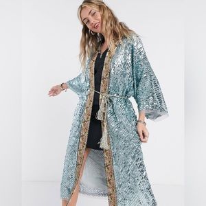 Free People Light Is Coming Sequin Duster Jacket